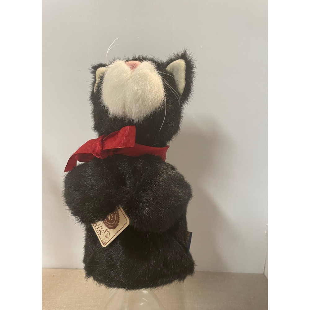Boyds Sneekers Black Cat Plush Hand Puppet Archive‎ Series 58601-07 Vintage
